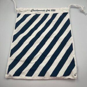 Vans‎ Customize Drawstring Blue And White Striped Shoe Bag